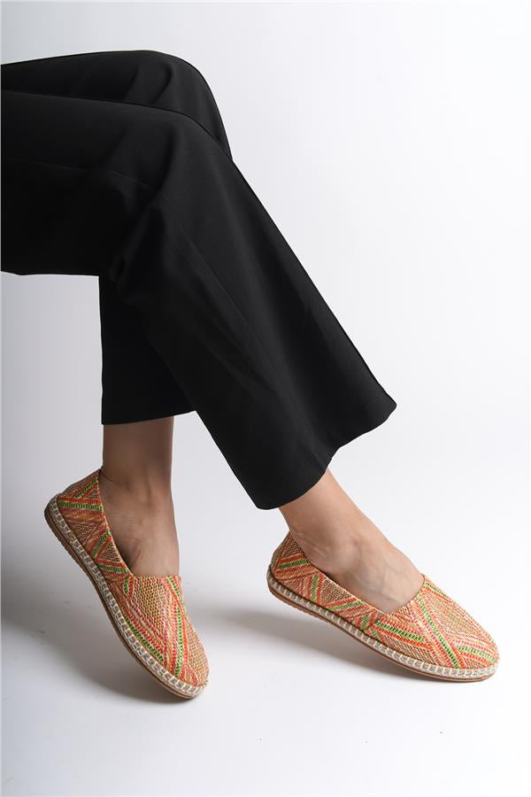 Capone Pasarella 001 Women Green Orange Espadrille