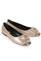 Capone Adriana 058 Women Platinum Cristal Embellished Ballet Flats