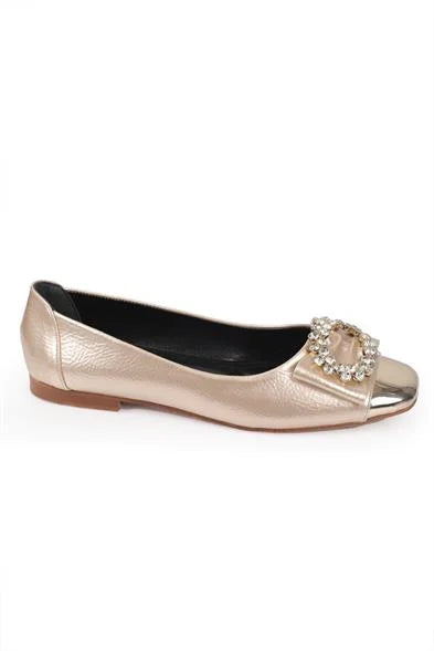 Capone Adriana 058 Women Platinum Cristal Embellished Ballet Flats