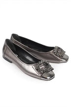 Capone Adriana 058 Women Platinum Cristal Embellished Ballet Flats