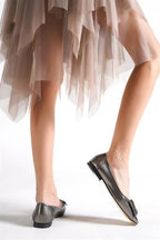 Capone Adriana 058 Women Platinum Cristal Embellished Ballet Flats