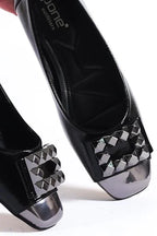 Capone Agata 070 Women Black Metalic Bouckle Ballet Flats