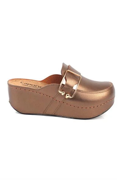 Capone Judy 107090 Women Copper Slingback Comfort Anatomical Sandals