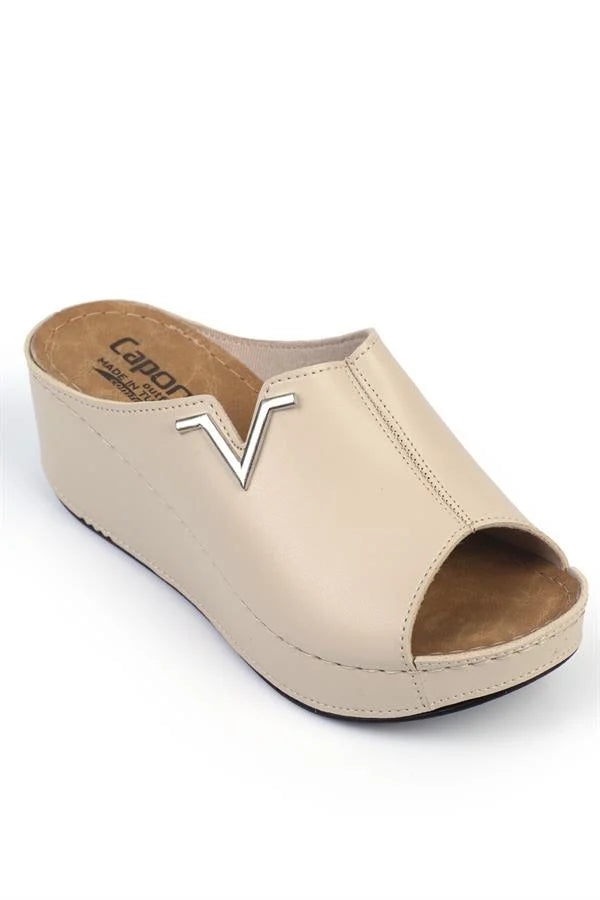Capone Kailey 6145 Women Gold Platform V Clip Accessory Sandals