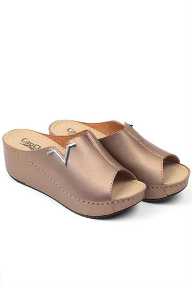 Capone Kailey 6145 Women Gold Platform V Clip Accessory Sandals