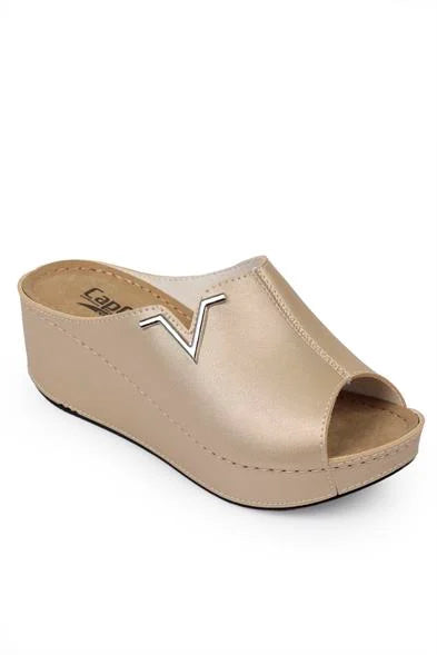 Capone Kailey 6145 Women Gold Platform V Clip Accessory Sandals
