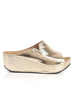 Capone Kailey 6145 Women Gold Platform V Clip Accessory Sandals