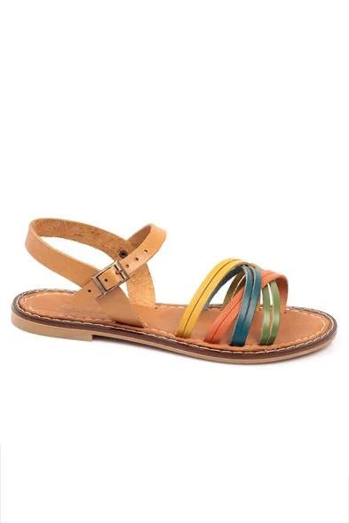 Capone Darya 830 Genuine Leather Women Tan Slingback Sandals