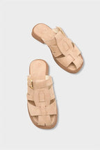 Capone Alanna Suede Look Gladiator Women Sued Black Sandal