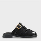 Capone Alanna Suede Look Gladiator Women Sued Black Sandal
