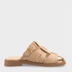 Capone Alanna Suede Look Gladiator Women Sued Black Sandal