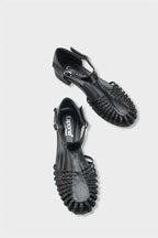 Capone Arleen Woven Low Heel Women Black Ballet Flat