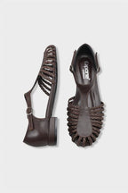 Capone Arleen Woven Low Heel Women Black Ballet Flat