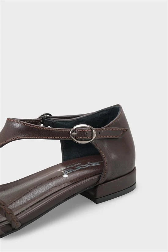 Capone Arleen Woven Low Heel Women Black Ballet Flat