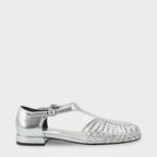 Capone Arleen Woven Low Heel Women Black Ballet Flat