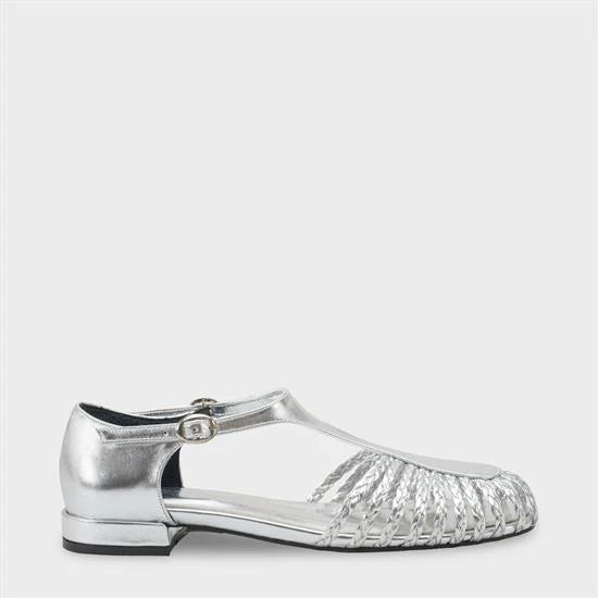 Capone Arleen Woven Low Heel Women Black Ballet Flat