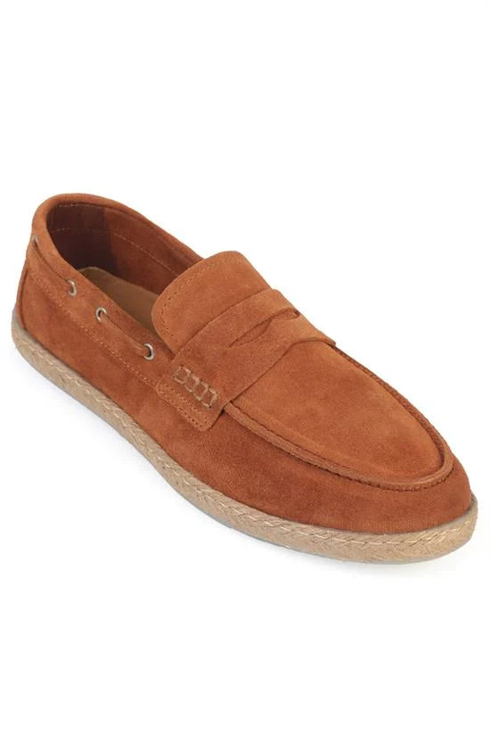 Capone Aube Genuine Leather Suede Genuine Leather Lined Men Loafer