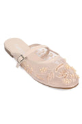Capone Avie Lace Mesh Embroidered Women White Mule