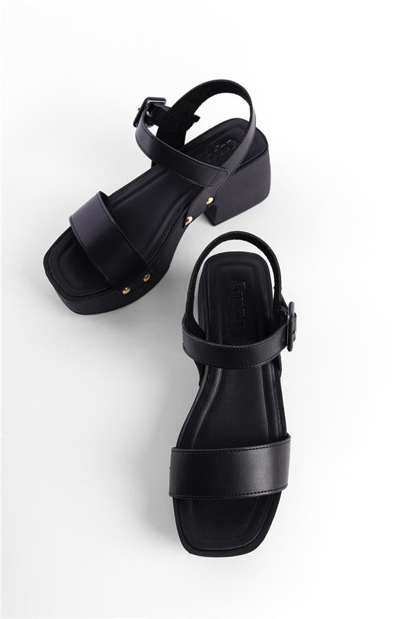 Capone Dulce Blunt Toe Single Band Platform Heel Woman Sandals