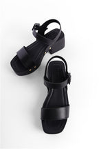 Capone Dulce Blunt Toe Single Band Platform Heel Woman Sandals