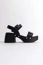 Capone Dulce Blunt Toe Single Band Platform Heel Woman Sandals