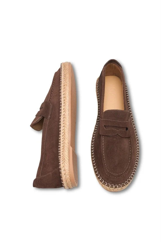 Capone Boris Genuine Leather Suede Espadrille Sole Men Loafer