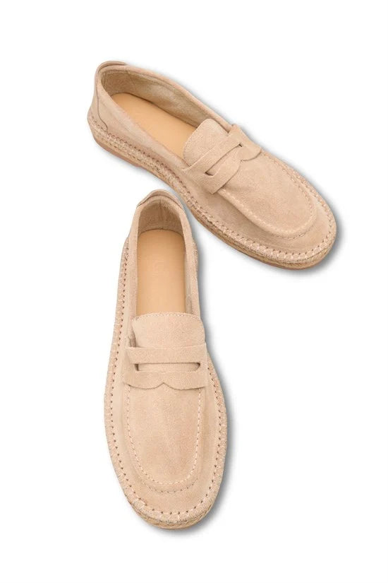 Capone Boris Genuine Leather Suede Espadrille Sole Men Loafer