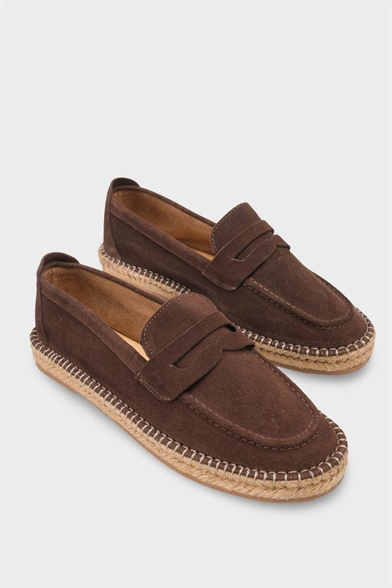 Capone Boris Genuine Leather Suede Espadrille Sole Men Loafer