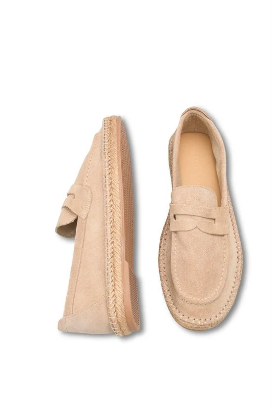 Capone Boris Genuine Leather Suede Espadrille Sole Men Loafer