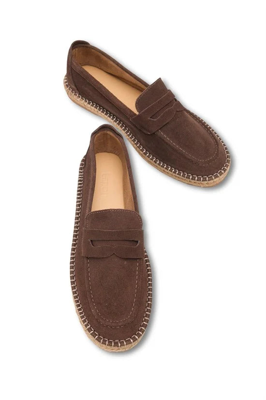 Capone Boris Genuine Leather Suede Espadrille Sole Men Loafer