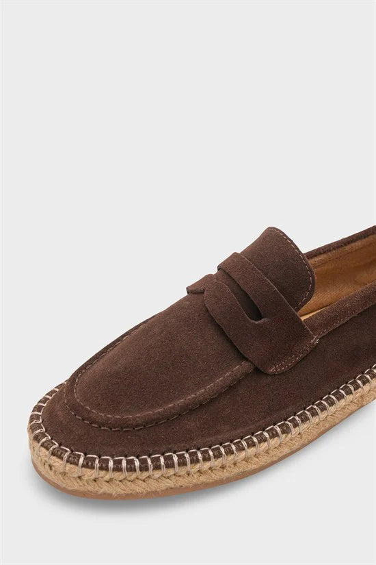 Capone Boris Genuine Leather Suede Espadrille Sole Men Loafer