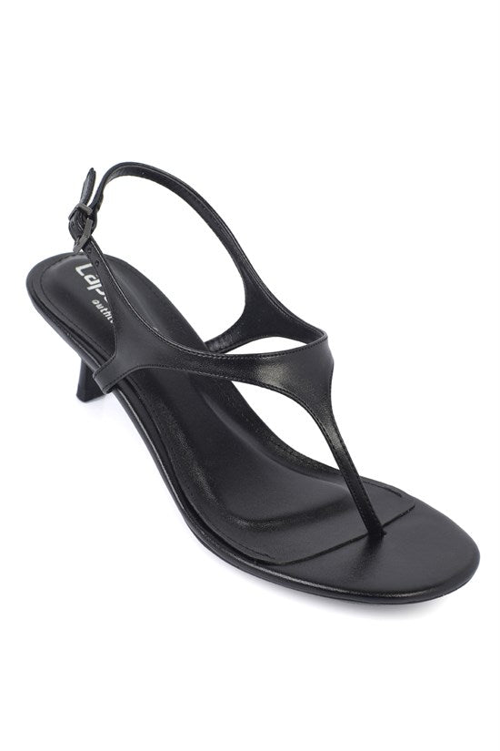 Capone Corella Round Toe Mid Heel Toe Post Women Gold Shoe