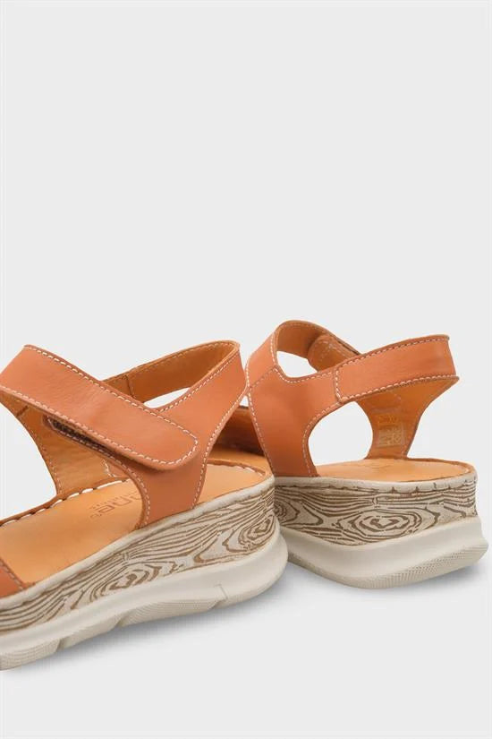 Capone Corrinne Genuine Leather Soft Comfort Women Black Sandal