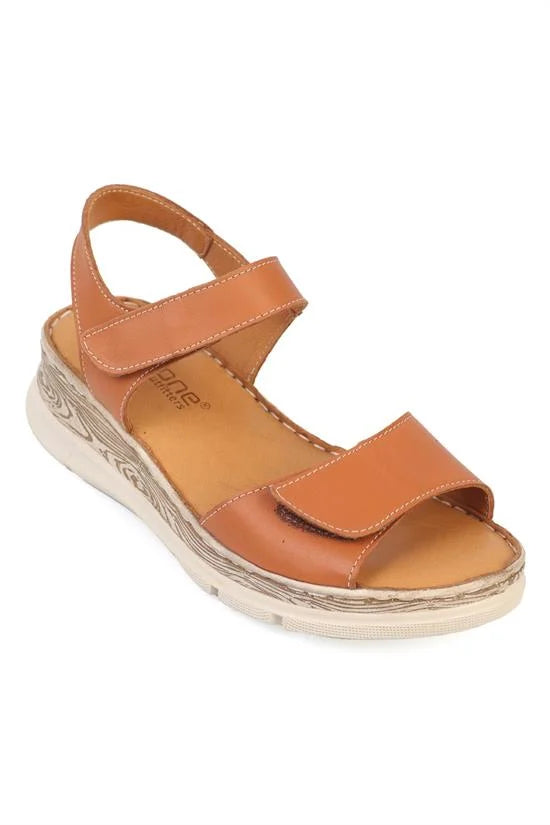 Capone Corrinne Genuine Leather Soft Comfort Women Black Sandal