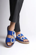 Capone Britney Crystal Embellished Women Sued Mink Espadrille Slippers