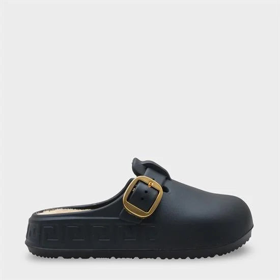 Capone Daisy Women Black Furry Sandal
