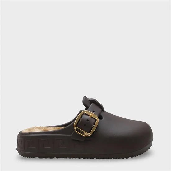 Capone Daisy Women Black Furry Sandal