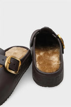 Capone Daisy Women Black Furry Sandal