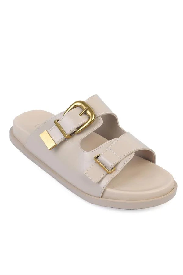 Capone Maryl Double Buckled Women Brown Comfort Sandals