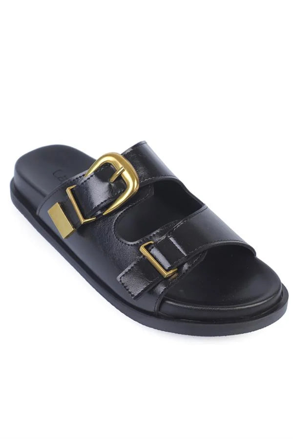 Capone Maryl Double Buckled Women Brown Comfort Sandals