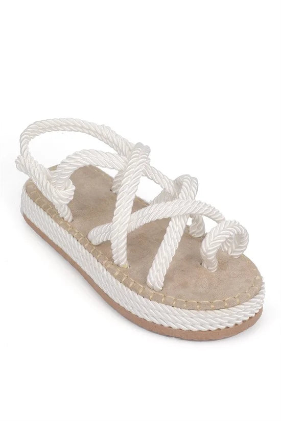 Capone Eden Wedge Heel Rope Woman Sandals