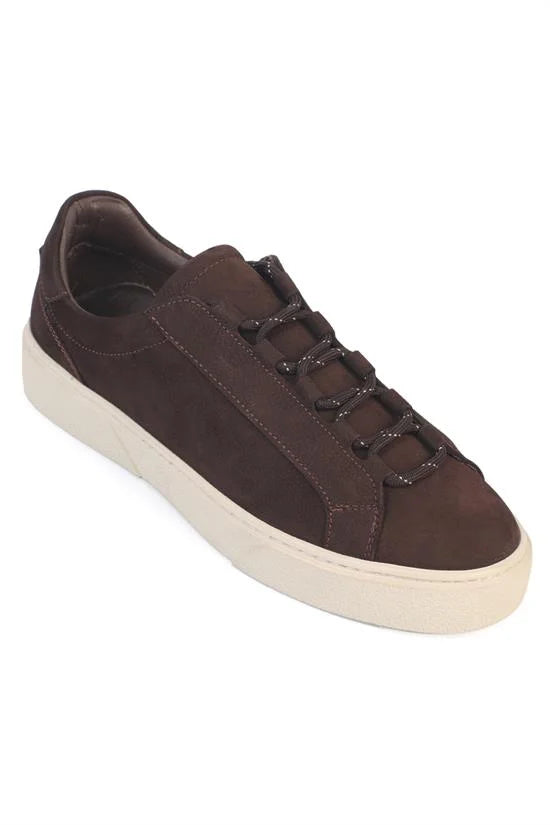 Capone Efram Genuine Leather Nubuck Hidden Lace-Up Casual Elegant Men Sneaker
