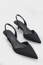 Capone Esmerelda Pointed Toe Slingback Mid Heel Women White Shoe