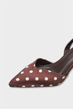 Capone Esmerelda Pointed Toe Slingback Mid Heel Women White Shoe