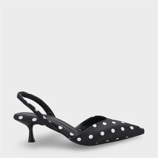 Capone Esmerelda Pointed Toe Slingback Mid Heel Women White Shoe