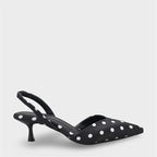 Capone Esmerelda Pointed Toe Slingback Mid Heel Women White Shoe