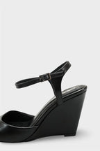 Capone Fanni Genuine Leather Lined Wedge Heel Ankle Strap Women Beige Shoe