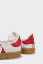 Capone Fianna Adjustable Strap Women Red White Ballet Flat