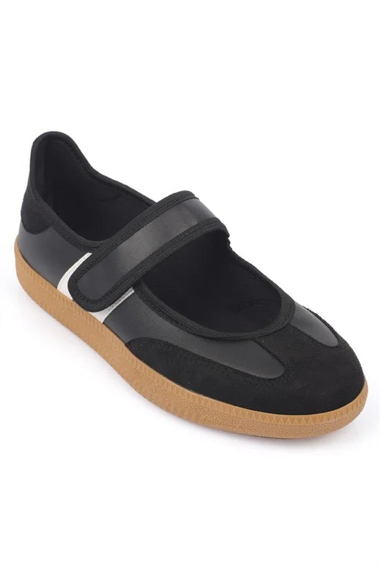 Capone Fianna Adjustable Strap Women Red White Ballet Flat