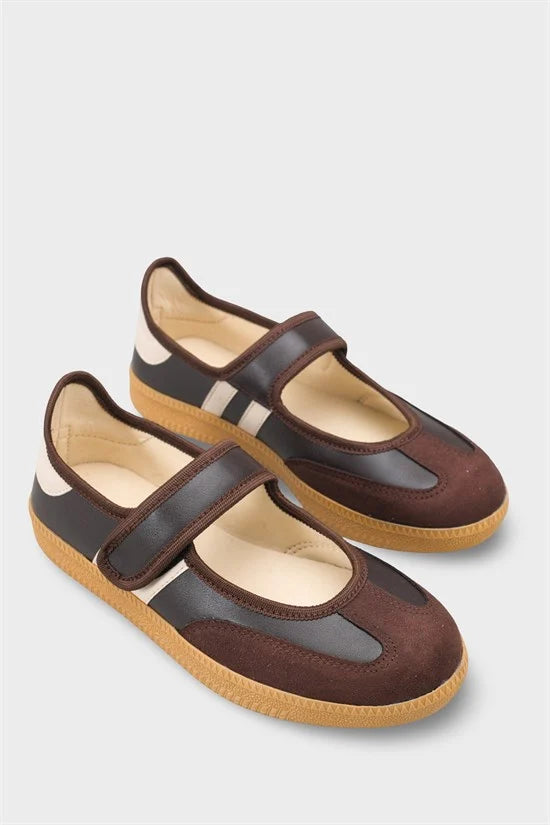 Capone Fianna Adjustable Strap Women Red White Ballet Flat